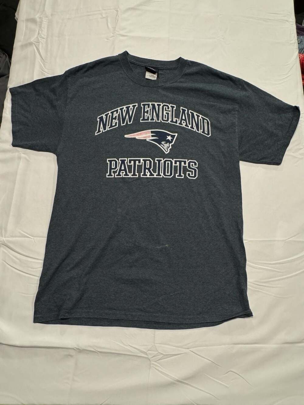 NFL Team Apparel New England Patriots Charcoal Dark Heather T-shirt